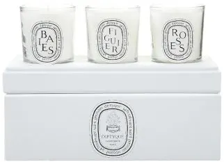 Diptyque Votive Candle Trio-Baies, Figuier, Roses-3 ct.